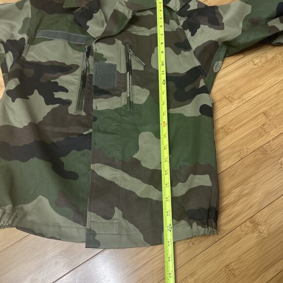 Vintage French Military CCE F2 Camo Field Jacket Cool Girl Utility Grunge SZ Med - Picture 5 of 7